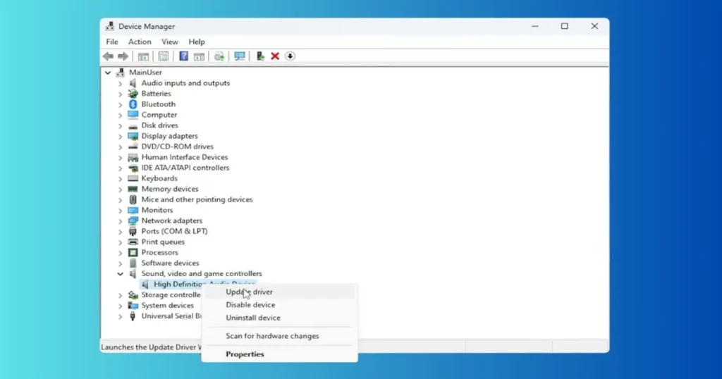 How to Fix No Sound Issues in Windows 11 4 Update Audio Driver