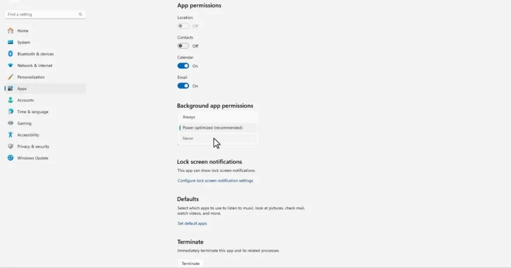 Limit Background App