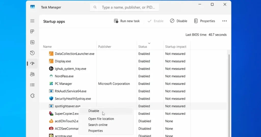 Manage Startup Programs