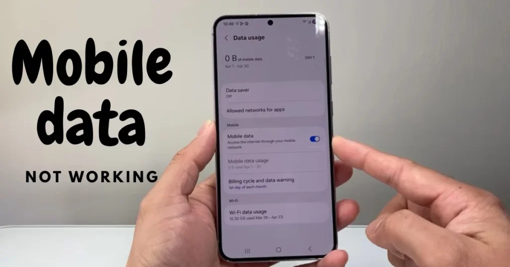 Mobile data is not working
