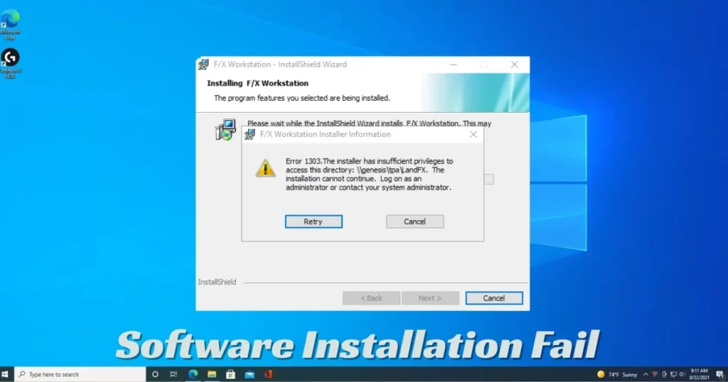 Software Installation Fail