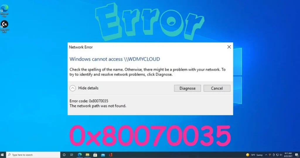 Fix Error 0x80070035: Network path not found 1 0x80070035