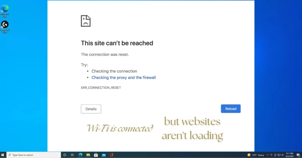 Wi-Fi is connected but certain websites aren't opening 1 Wi-Fi