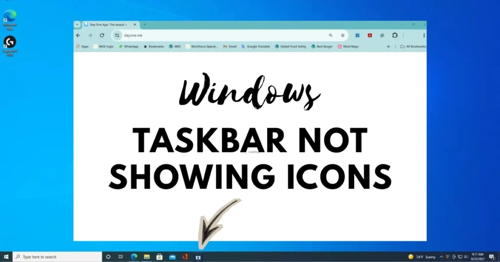 taskbar icons